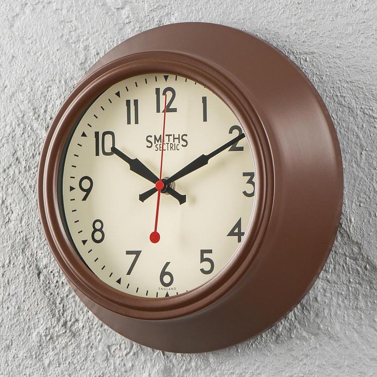 Тёмно-коричневые металлические настенные часы Смитс Brown Metal Smiths Dial Wall Clock