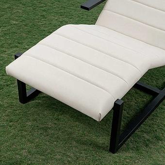 Садовый шезлонг-лежак Roxy Lounger, Black акриловая ткань Light Stone - ракурс 7