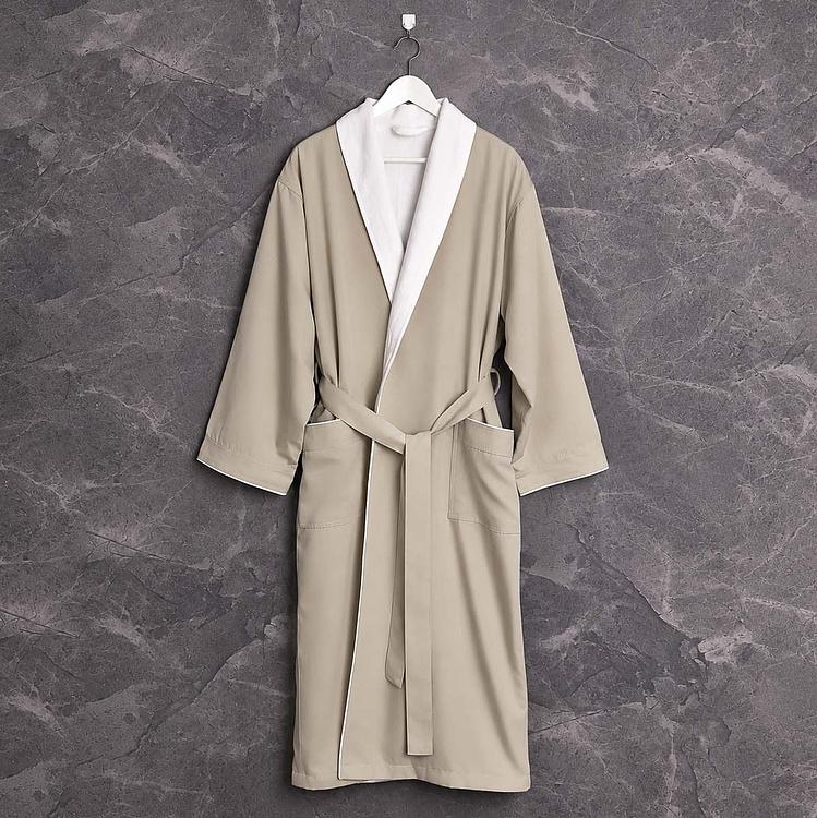 Халат домашний Premium Hotel Bathrobe With Pockets Beige 2XL