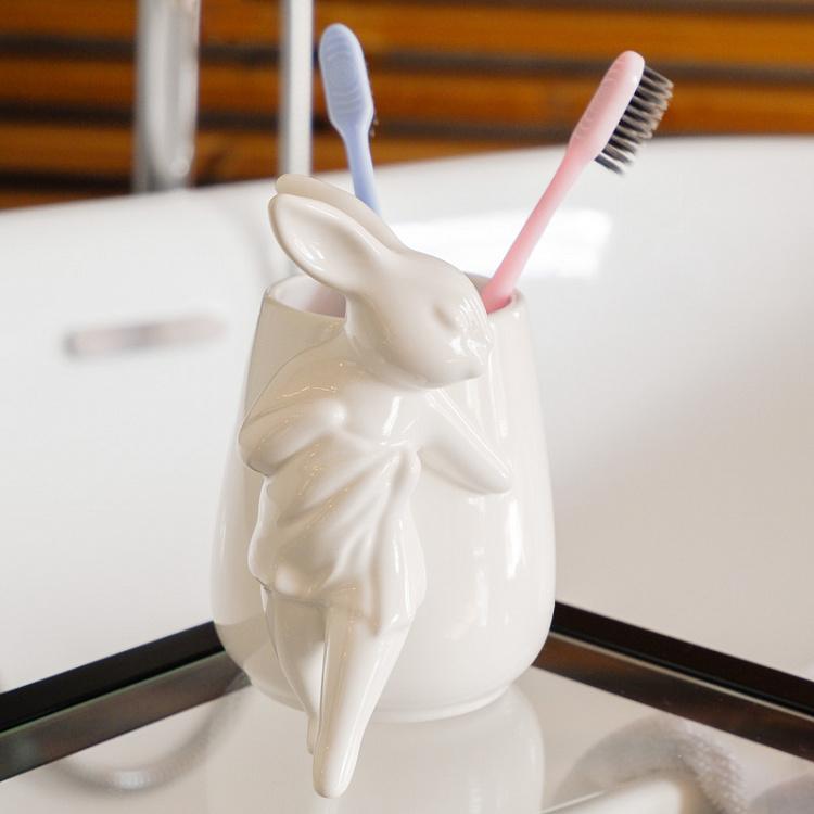 Стакан для зубных щёток с кроликом 1 Rabbit Toothbrushes Glass 1