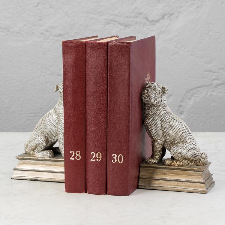 Набор из двух держателей для книг Бульдоги Bookends Bulldogs