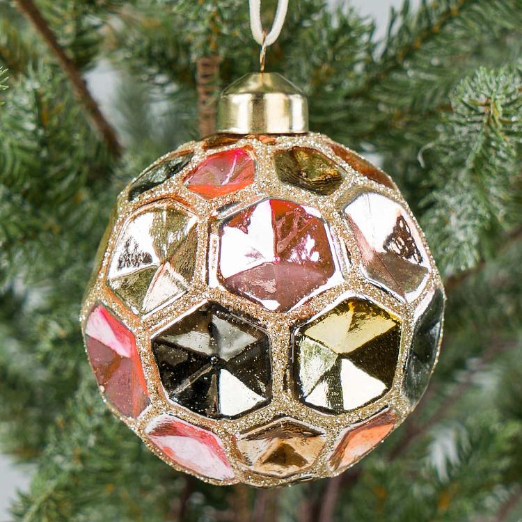 Ёлочная игрушка Морозное утро Concave Molded Ball Multicolored 8 cm