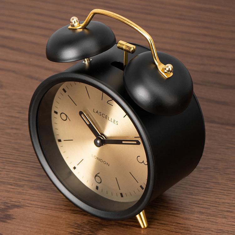 Часы-будильник традиционные чёрные Traditional Bell Alarm Clock Black