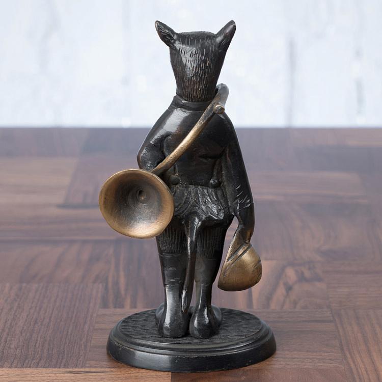 Статуэтка Лис с горном  Fox With Horn Bronze Finish