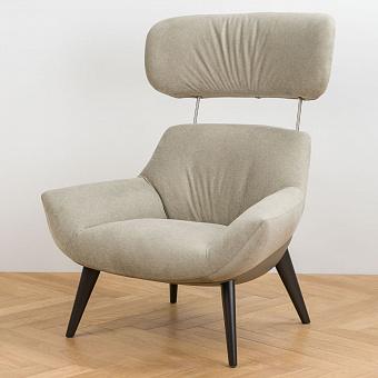 Belfiore Wing Armchair, Grey Brown Laquer