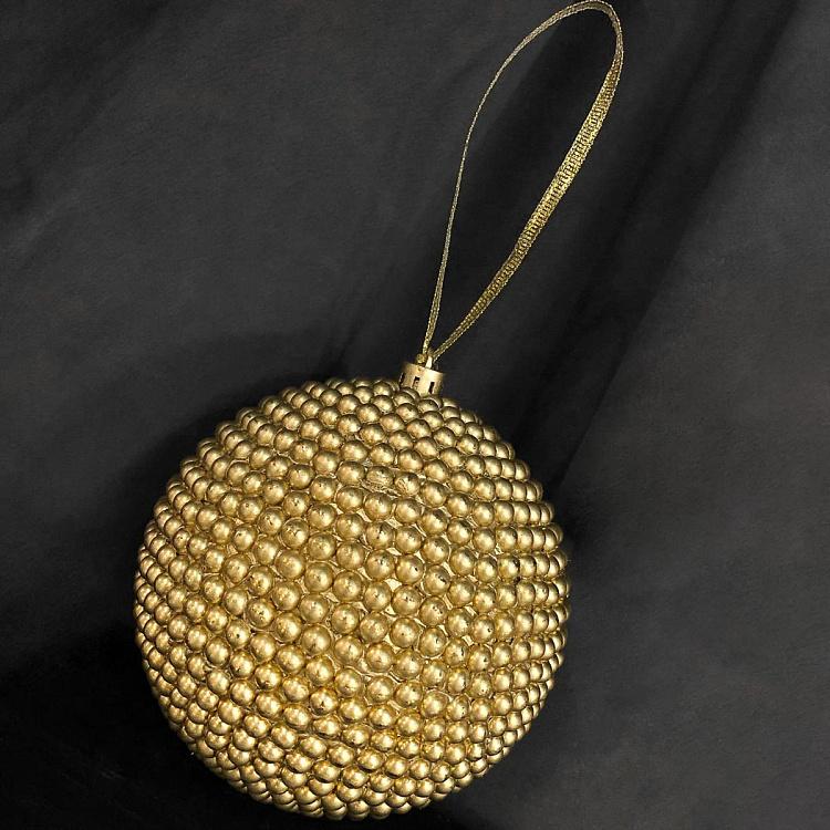 Ёлочная игрушка Шар с полубусинами Half Beads Ball 11 cm