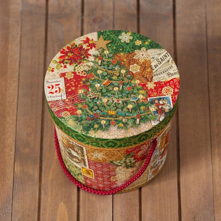 Круглая подарочная коробка Рождество, M Nest Treat Box Xmas Victoriana Medium