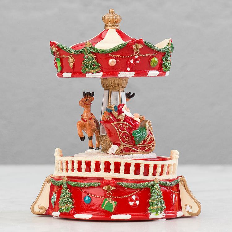 Music Motion Santa Sleigh Carousel 14,5 cm