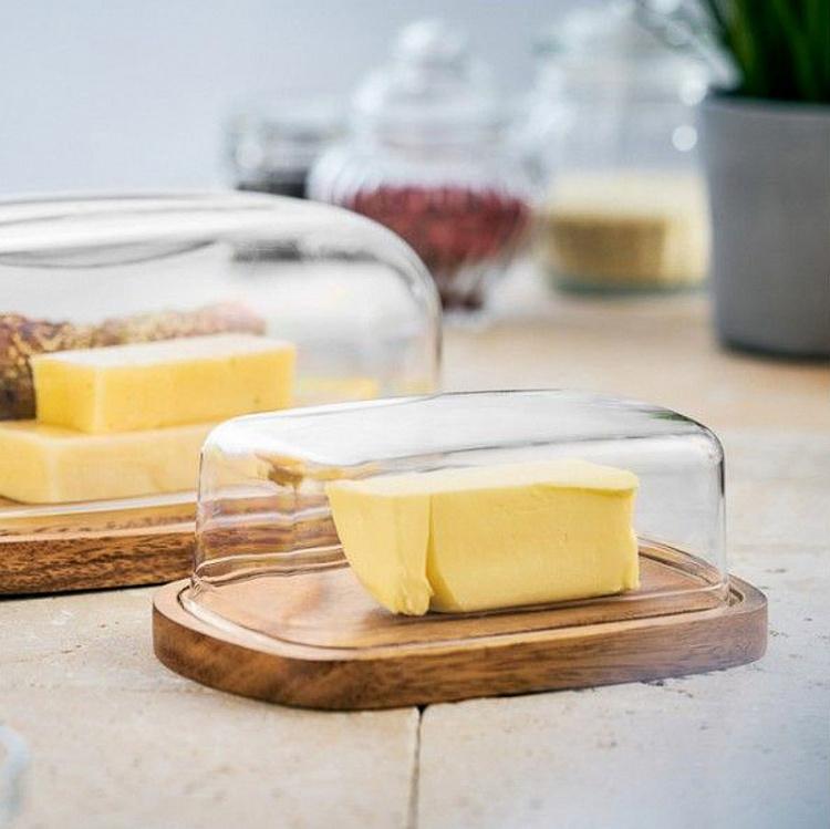 Деревянная маслёнка Органик Organic Butter Dish