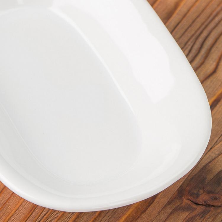 Овальная белая мыльница Soap Dish White