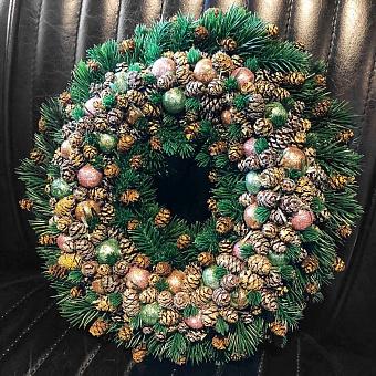 Венок Wreath With Pinecones And Twigs 21 cm