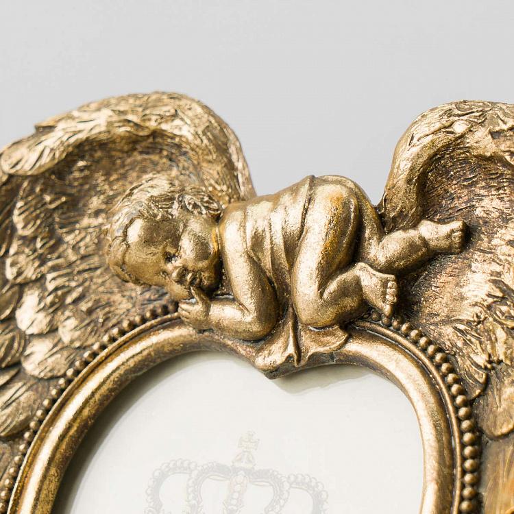 Рамка для фото с Ангел с золотыми крыльями Golden Angel Wings Photo Frame