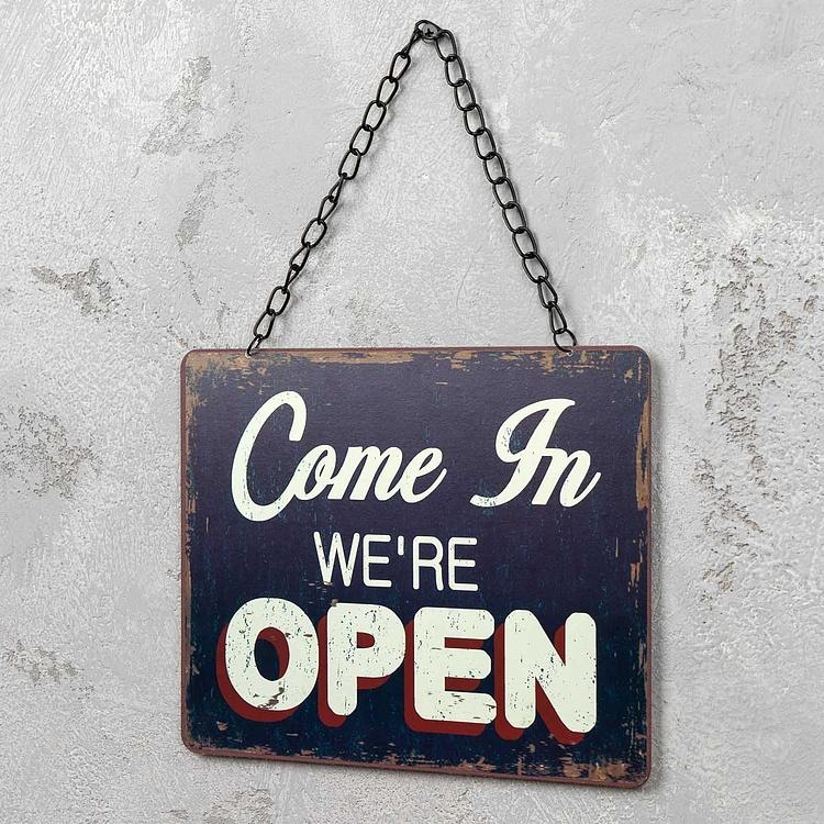 Металлическая табличка Открыто и Закрыто Metal Sign Open And Closed