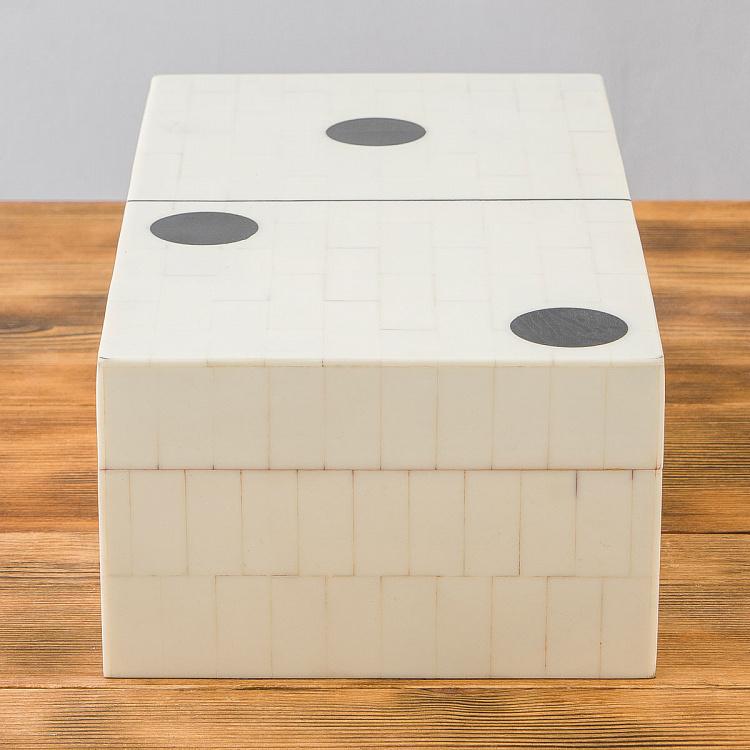 Белая шкатулка с набором домино, XXL XXL Domino Box White