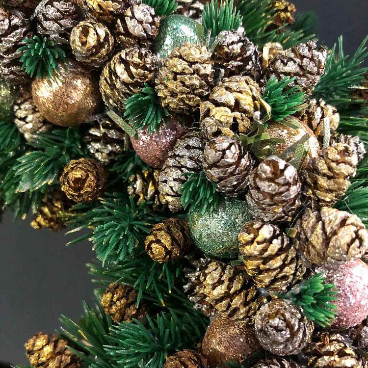 Венок с шишками и веточками Wreath With Pinecones And Twigs 21 cm