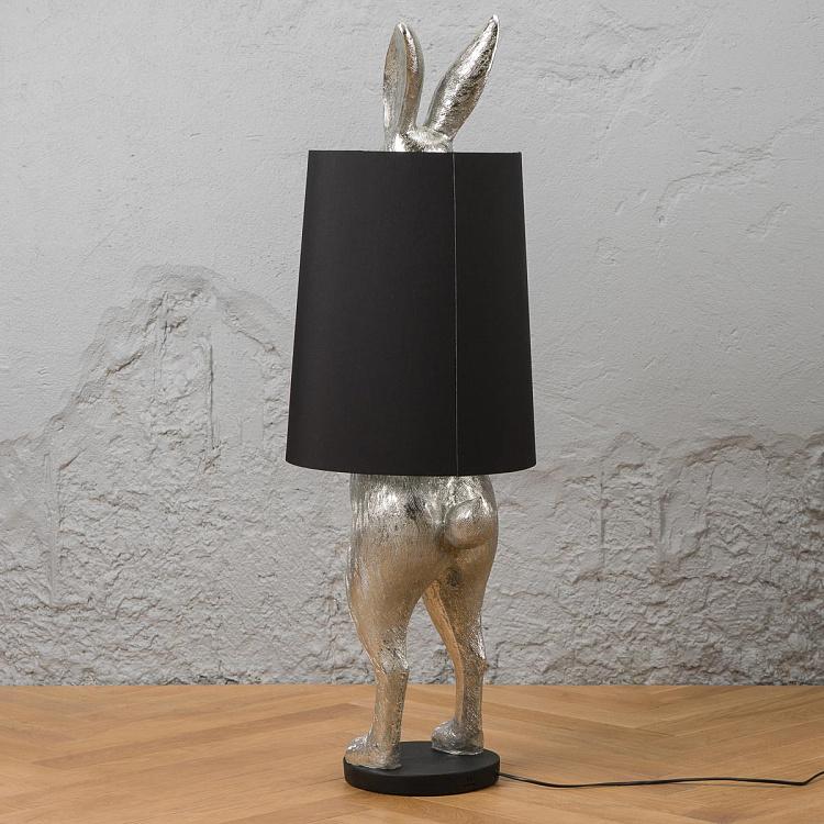 Торшер Серебряный робкий кролик, L Floor Lamp Hiding Bunny Silver