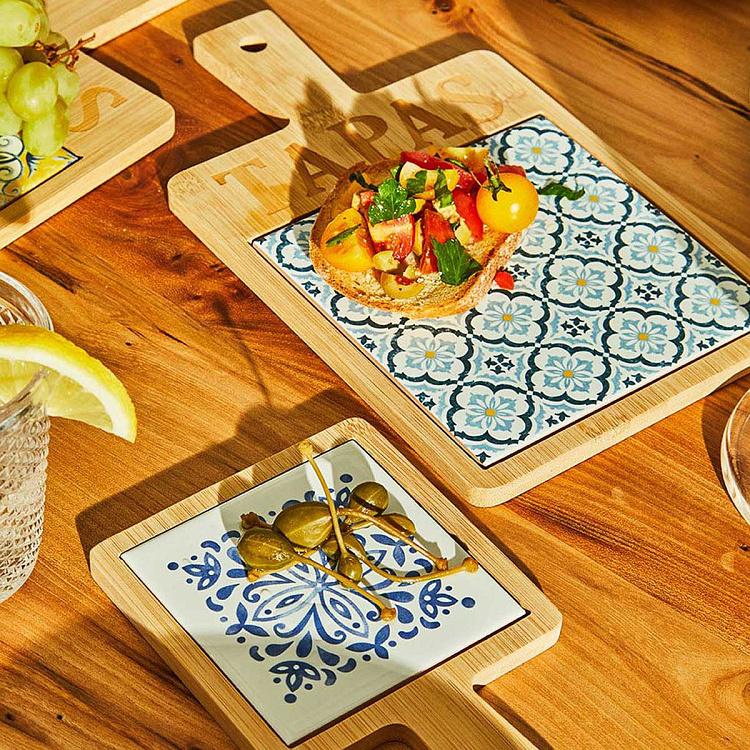 Набор из двух сервировочных досок Солнечные закуски, S Set Of 2 Serving Boards Small Tapas Soleil