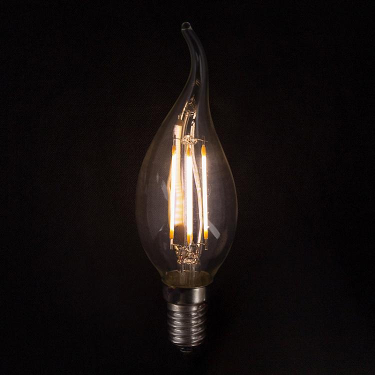 Филаментная светодиодная не диммируемая лампа Свеча на ветру 4W E14 LED Filament Candle Bent Tip E14 4W Non Dim