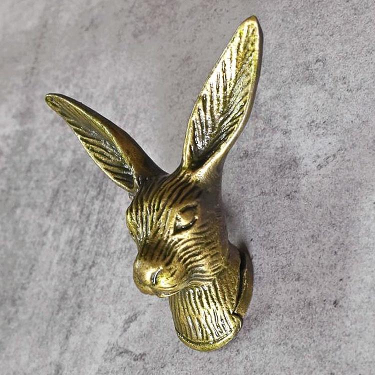 Двухрожковый винтажный крючок Голова кролика Antique Rabbit Head Hook