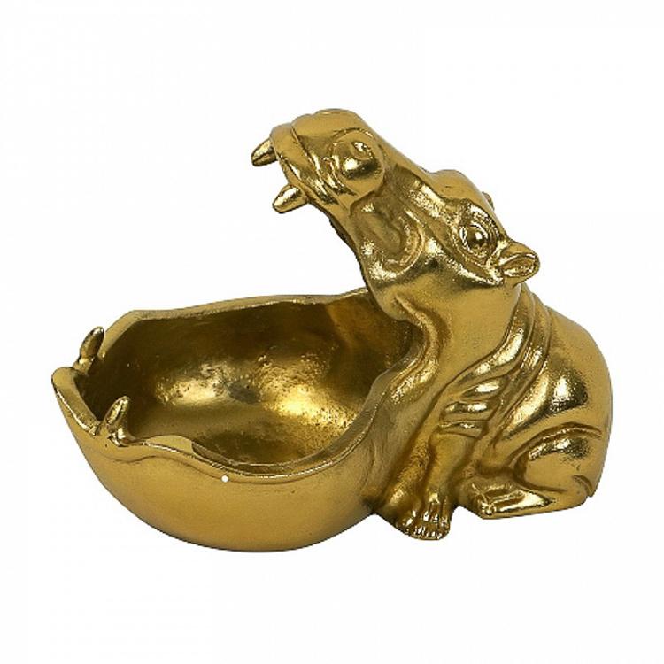 Подставка для мелочей и украшений Золотой бегемот Hippo Bowl Gold