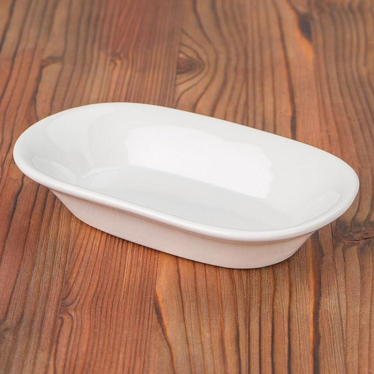 Овальная белая мыльница Soap Dish White