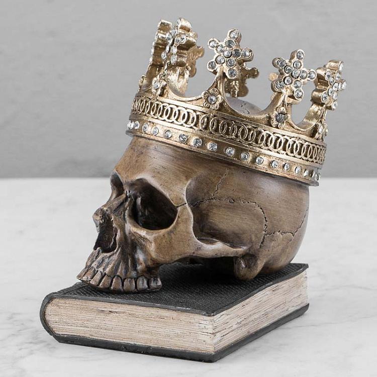 Статуэтка Коронованный череп на книге Skull In Crown On Book