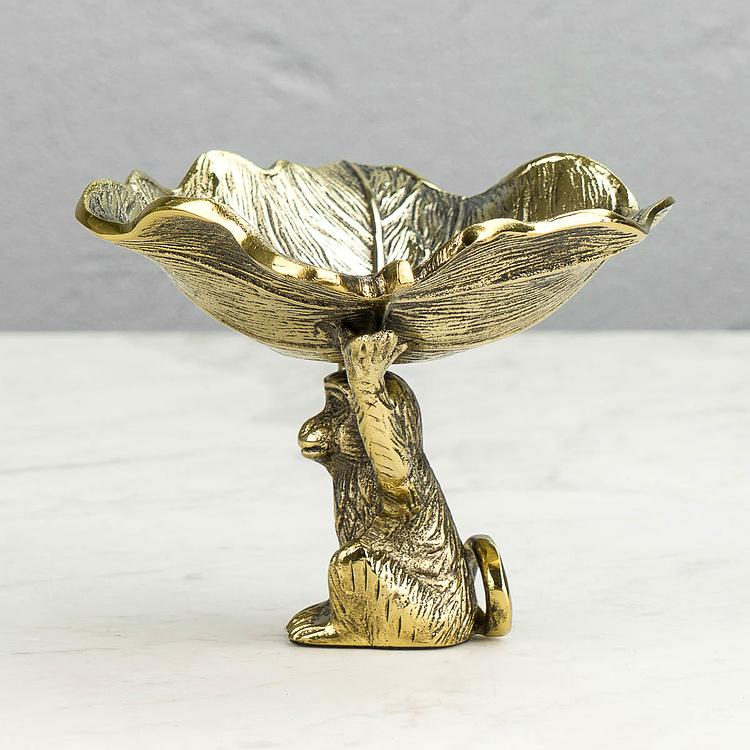 Подставка для мелочей Золотая обезьяна Monkey Tray Brass