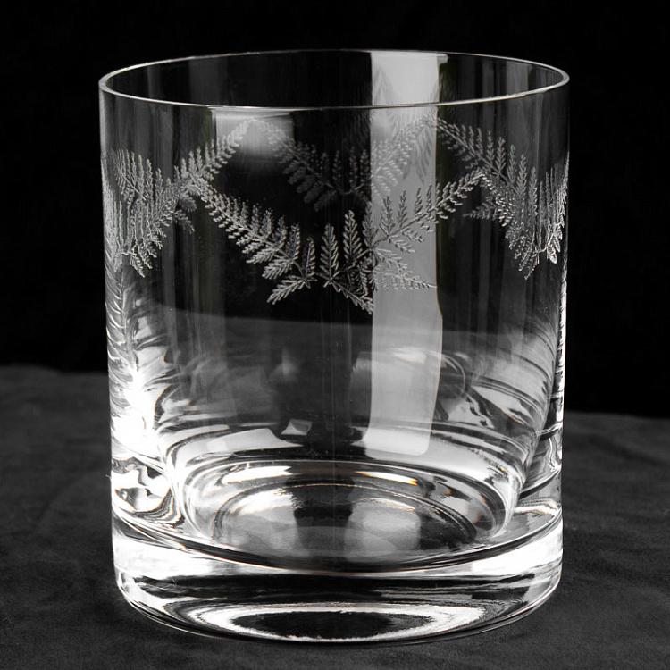 Стакан для виски с узором Папоротник Fern Engraved Whisky Glass