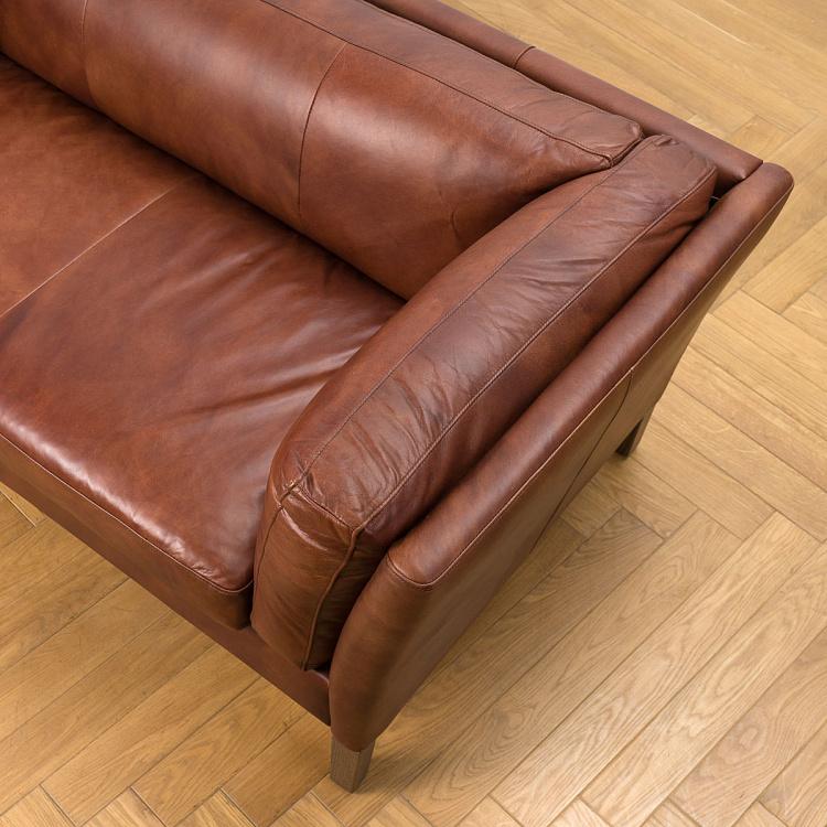 Двухместный диван Линкольн, коричневые ножки Lincoln 2 Seater, Rustic Brown Ash PF