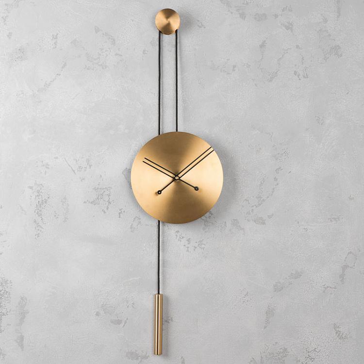 Настенные часы с золотым циферблатом Безмятежность, S Serenity Clock Small, Gold Mat