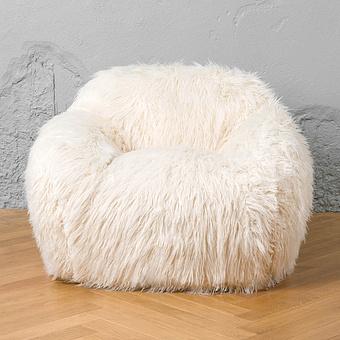 Кресло Snug Chair искусственный мех Mongolia Cream - ракурс 3