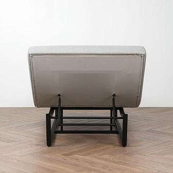 Садовый шезлонг-лежак Wave Lounger, Black акриловая ткань Lead Chine - ракурс 5