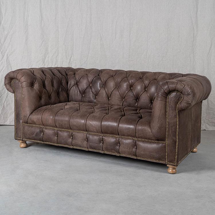 Двухместный кожаный диван Вестминстер Классика Westminster Button 2 Seater Leather