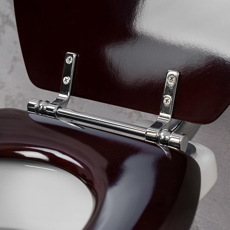 Унитаз с высоким бачком и стульчаком High Level WC With Wooden Seat