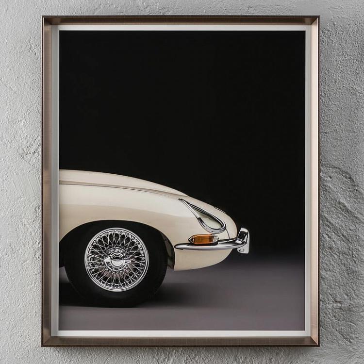 Модульный фото-принт в деревянной раме Ягуар Е Set Of 3 Jaguar E-Type Series, Pewter Frame