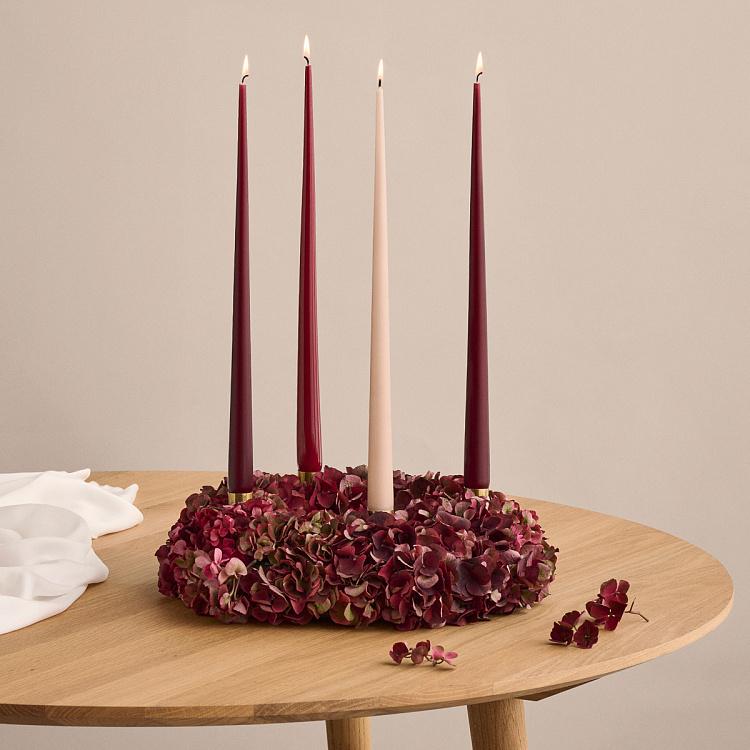 Самозатухающая парафиновая свеча конусная матовая Taper Candle Matt