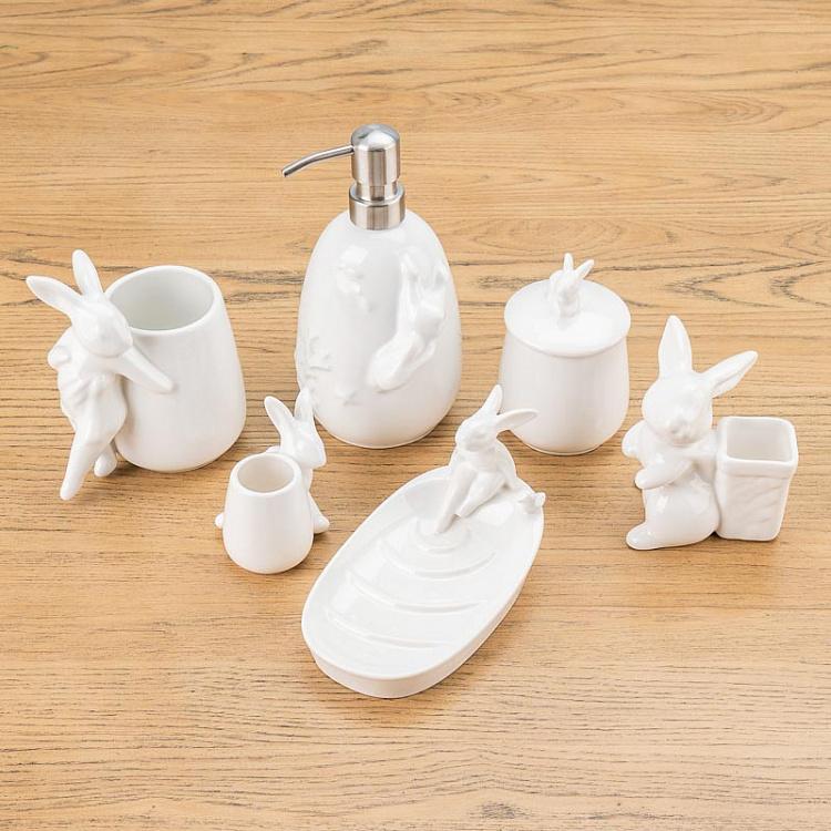 Стакан для ватных палочек с кроликом Rabbit Earstick Glass