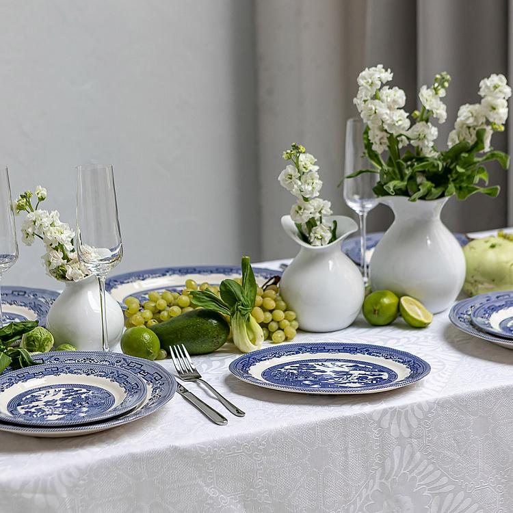 Сервировочная тарелка Голубая ива Blue Willow Serving Plate