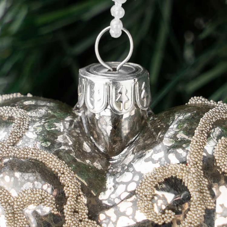 Silver christmas clearance beads