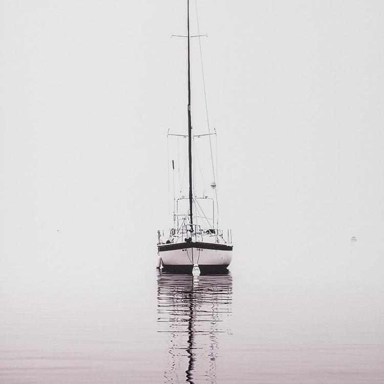 Фото-принт в зеркальной раме Яхта Yacht, Manhattan Frame
