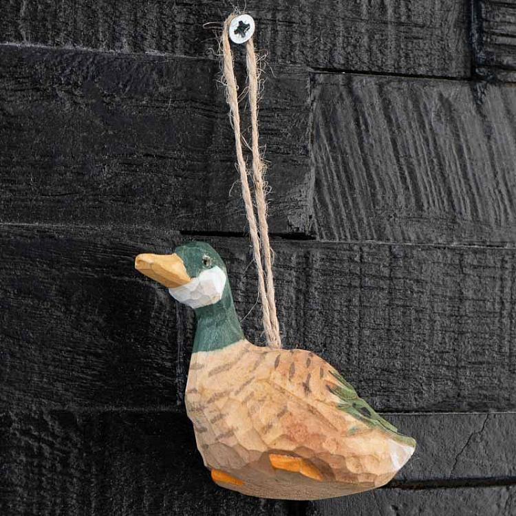 Подвесное украшение Гусь Hanging Wooden Goose 9 cm