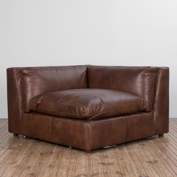 Угловой модульный кожаный диван Зенна 2, S Zenna Group Small 2 Leather
