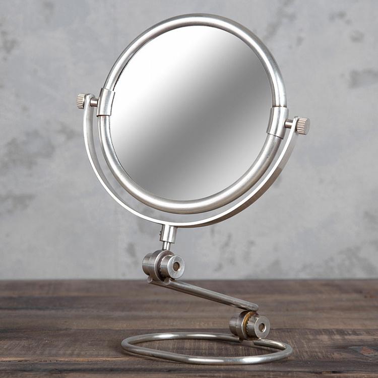 Круглое настольное зеркало на раскладной ножке-опоре Round Mirror On Extendable Stand