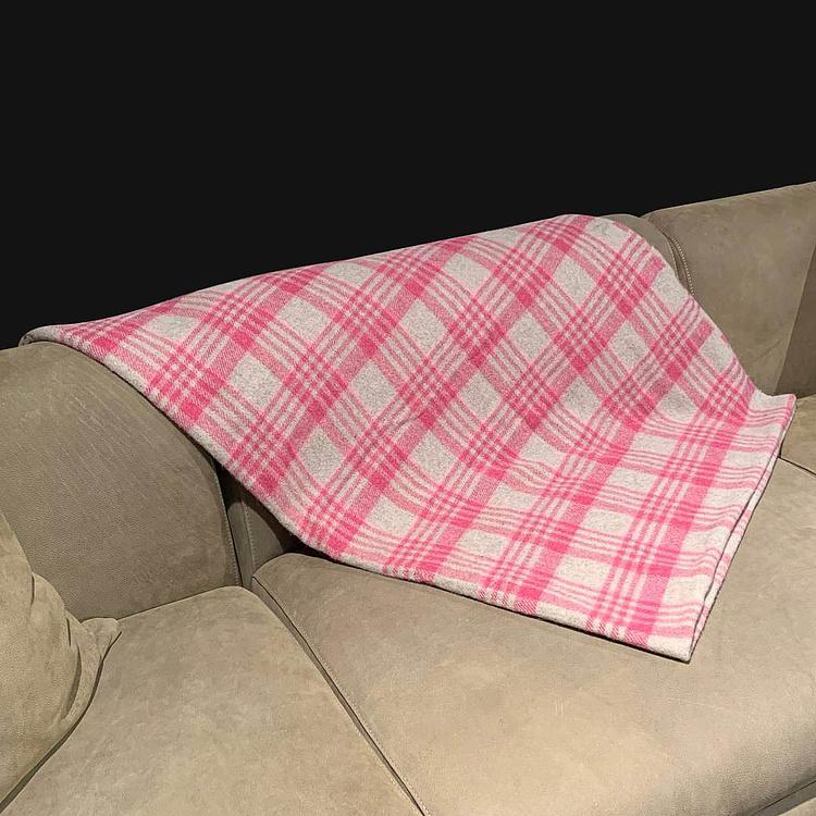 Красно-бежевый шерстяной плед Анды, 150x200 см Andes Plaid Red Beige 150x200 cm