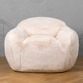 Кресло Snug Chair искусственный мех Grizzly Grey - ракурс 2