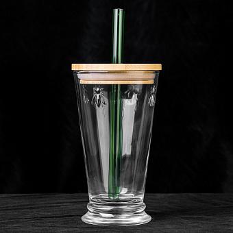 Abeille Bubble Tea Glass With Lid