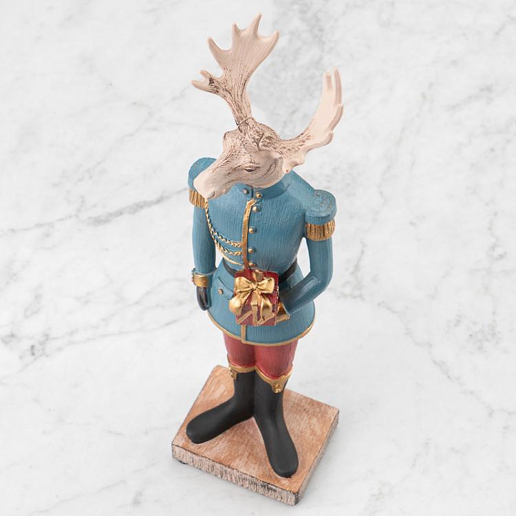 Новогодняя фигурка Лось с подарком Figure Elk With Gift 37 cm