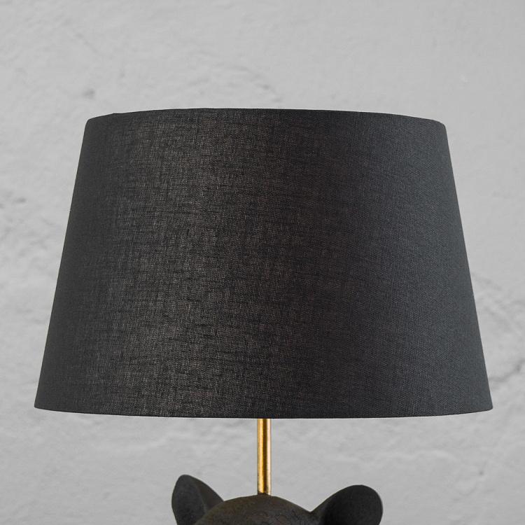 Настольная лампа с чёрным абажуром Чёрная пантера Black Panther Table Lamp With Black Shade