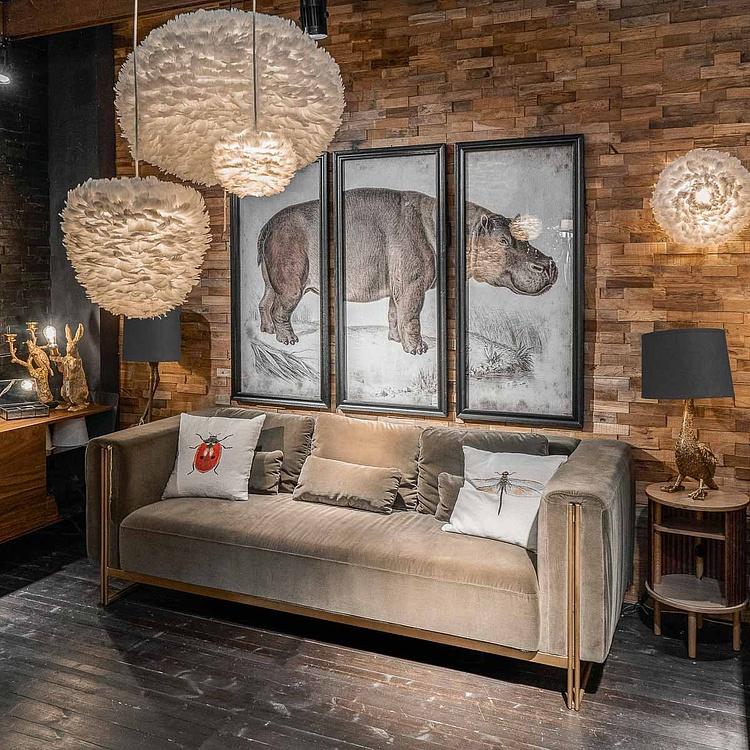 Подвесной светильник Эос на белом проводе, XL Eos Hanging Lamp With White Cord Extra Large