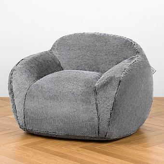 Кресло Snug Chair искусственный мех Grizzly Grey